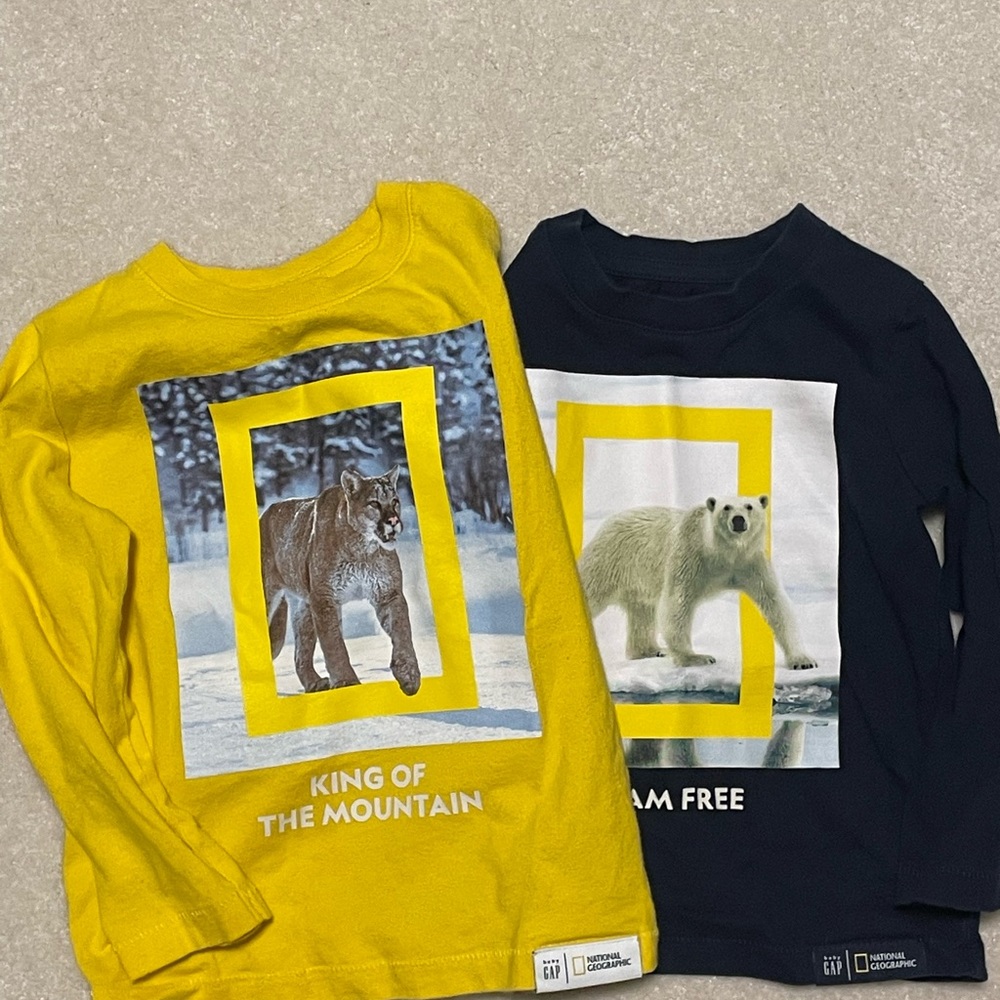 Lot of 3T boys long sleeved Ts. National Geographic for GAP. GUC